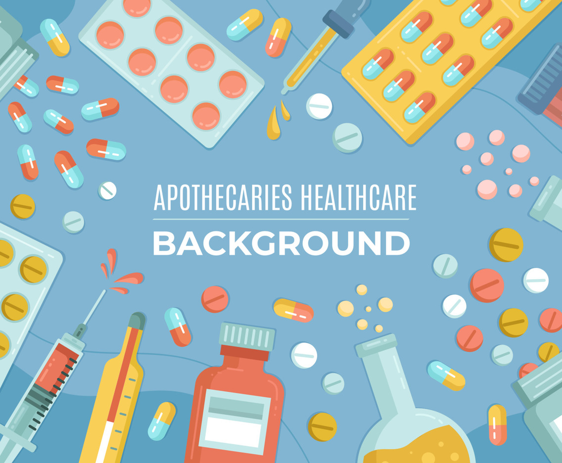 Modern Apothecaries Healthcare Lab Background