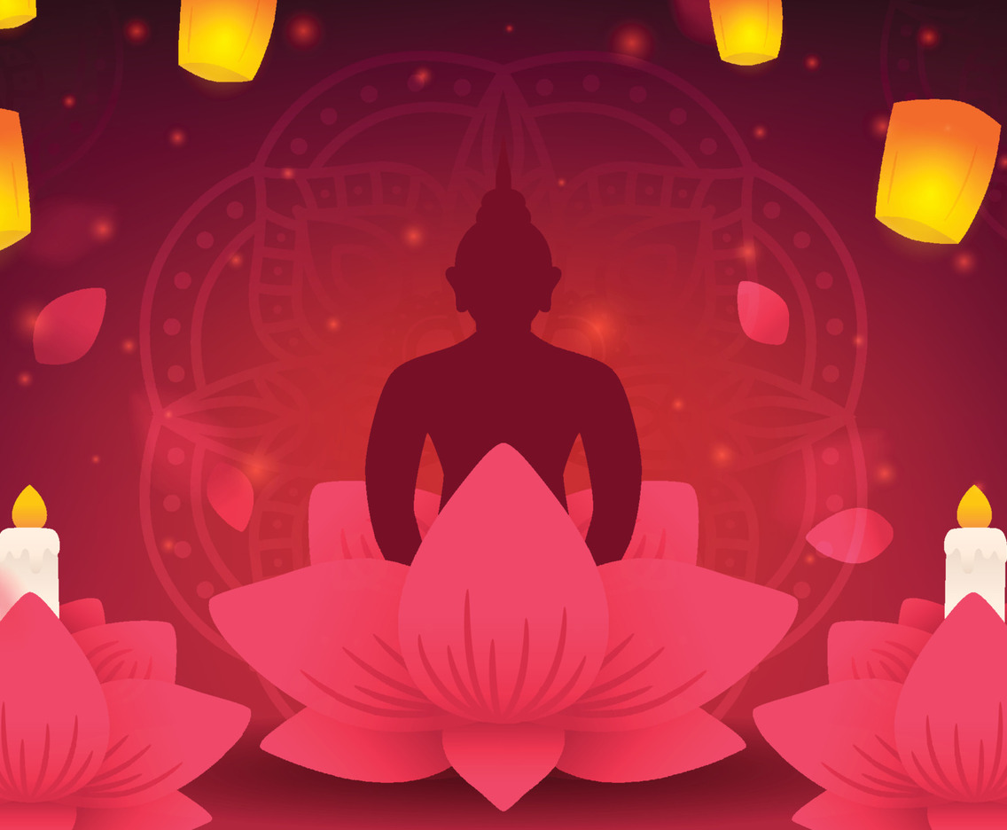 Gradient Vesak Day Background