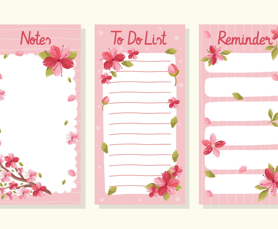 Cherry Blossom Journal Template