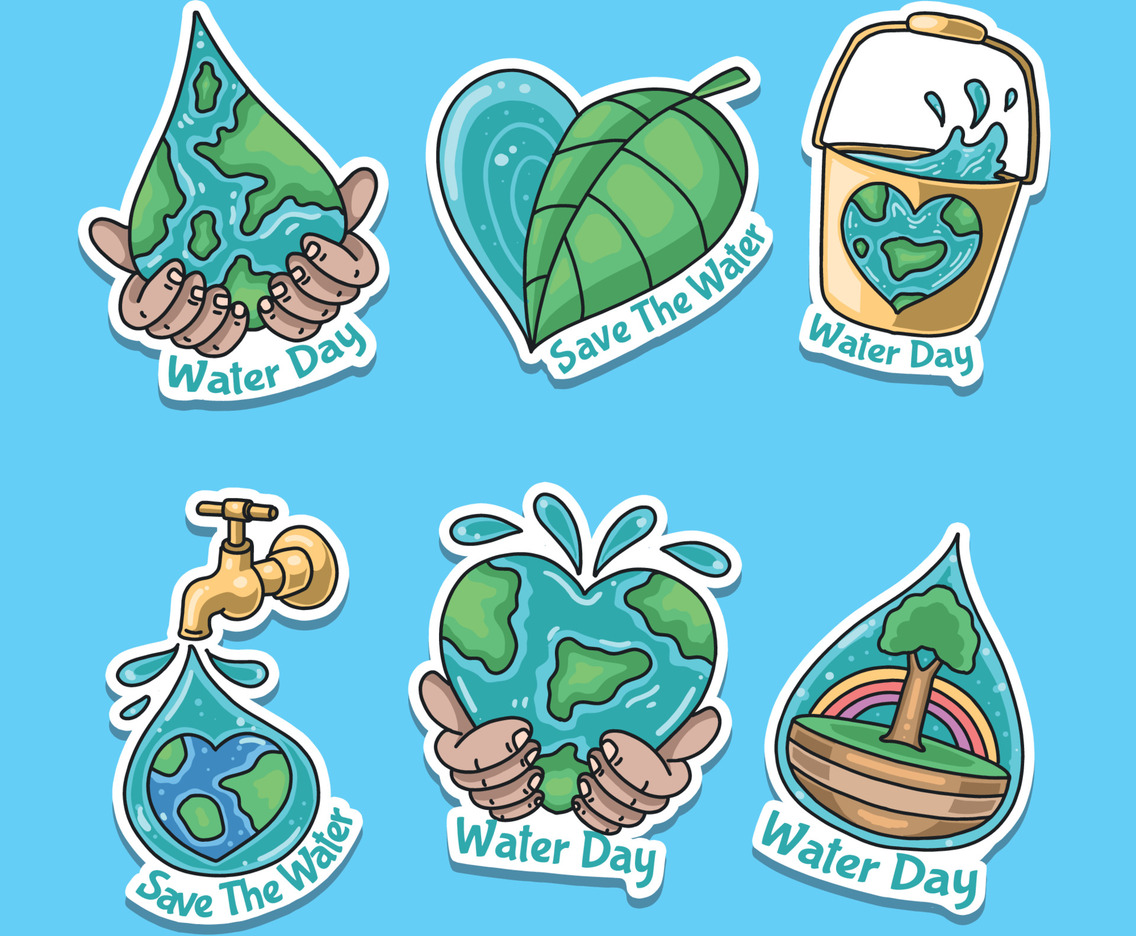 World Water Day Sticker Set