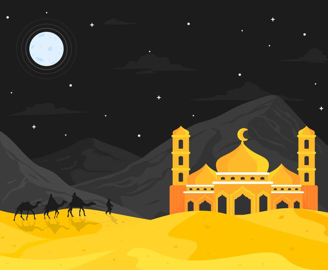 Desert and Mosque Background