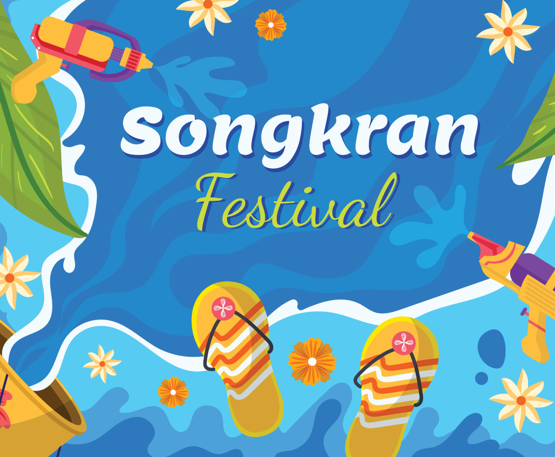 Happy Songkran Festival Background