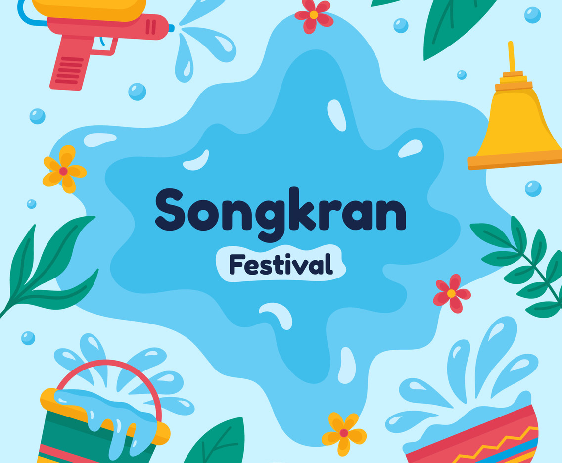 Songkran Water Festival Background