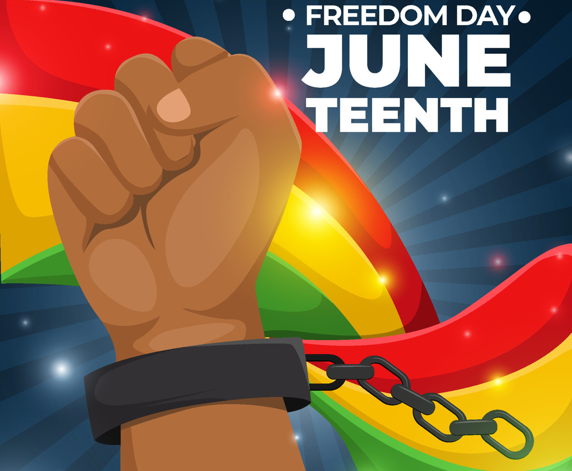 Juneteenth Background Concept with Arm