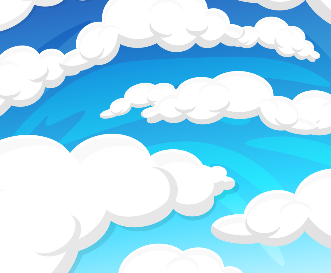 Blue Sky and White Clouds Background