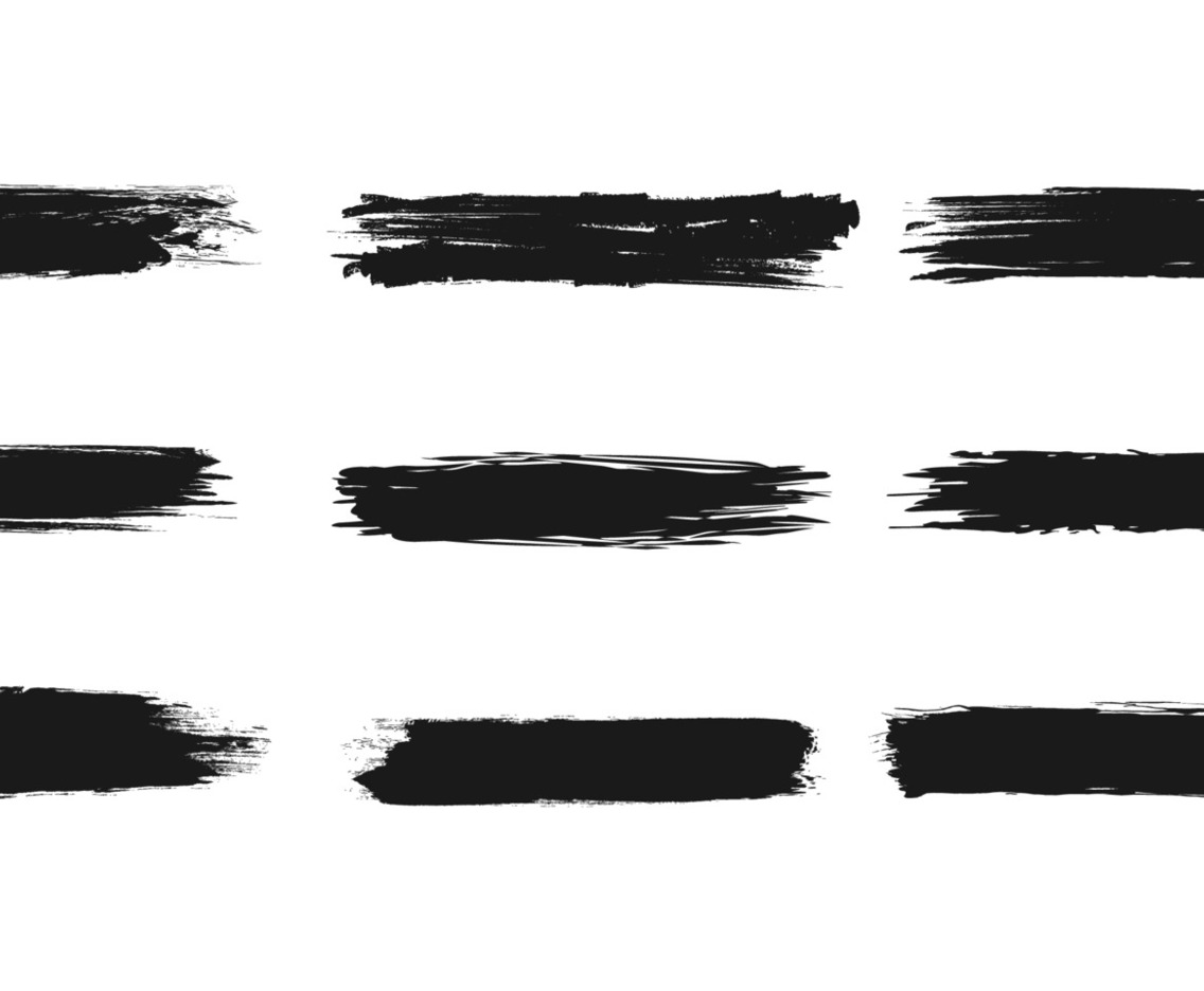 Paint Brush Strokes Set