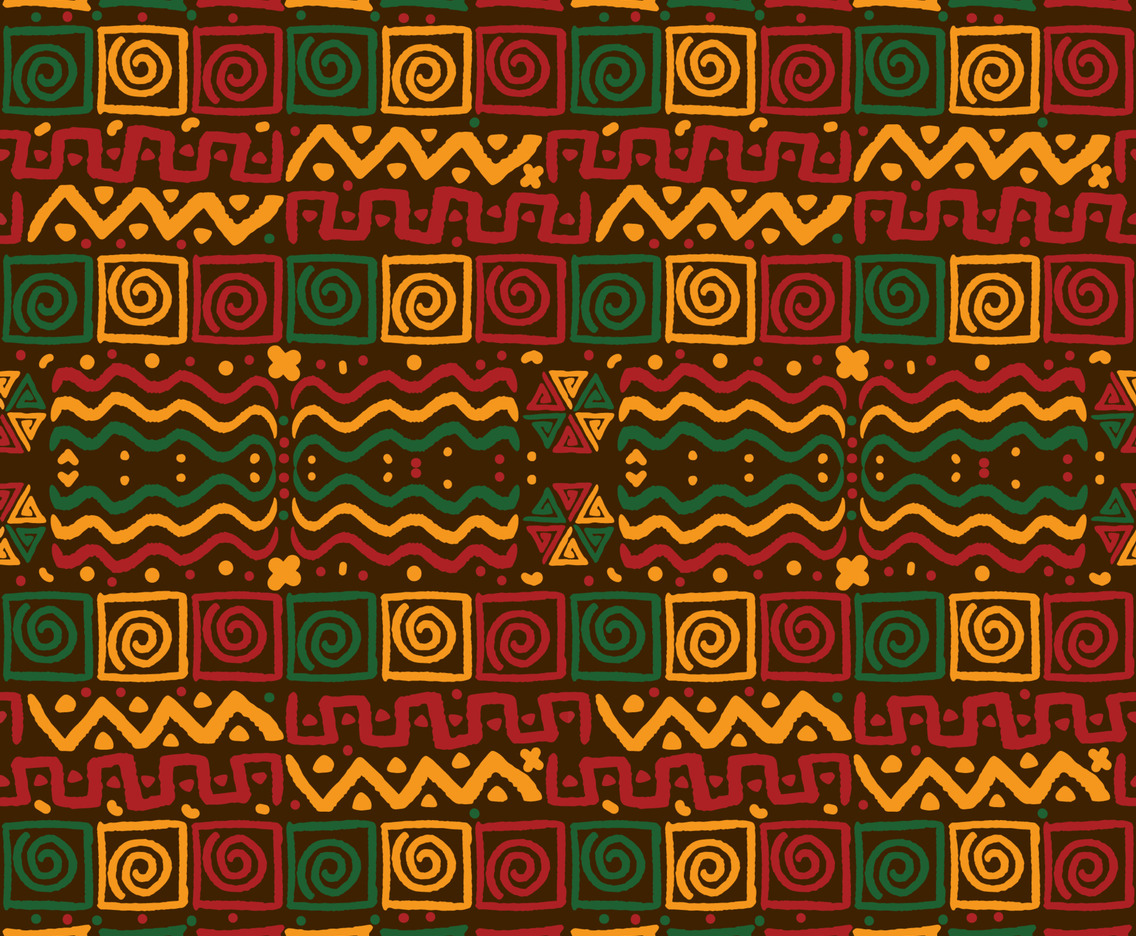 Pan African Seamless Pattern Background