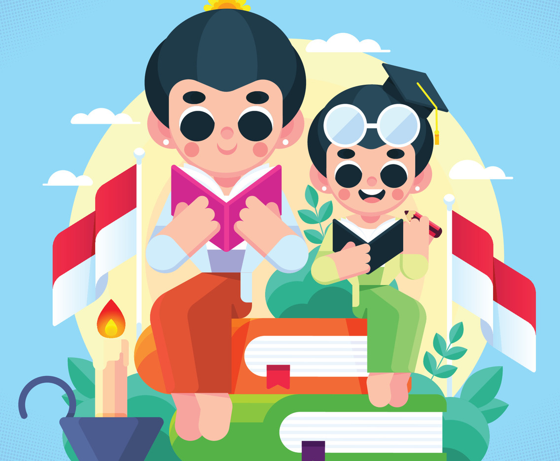 Kartini's Day Cartoon Concept