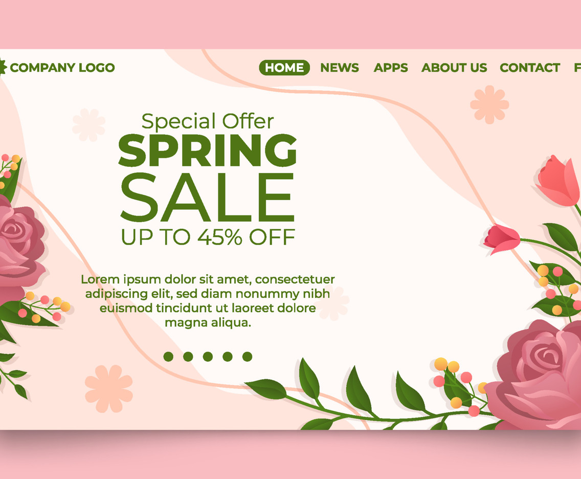Spring Sale Landing Page Template