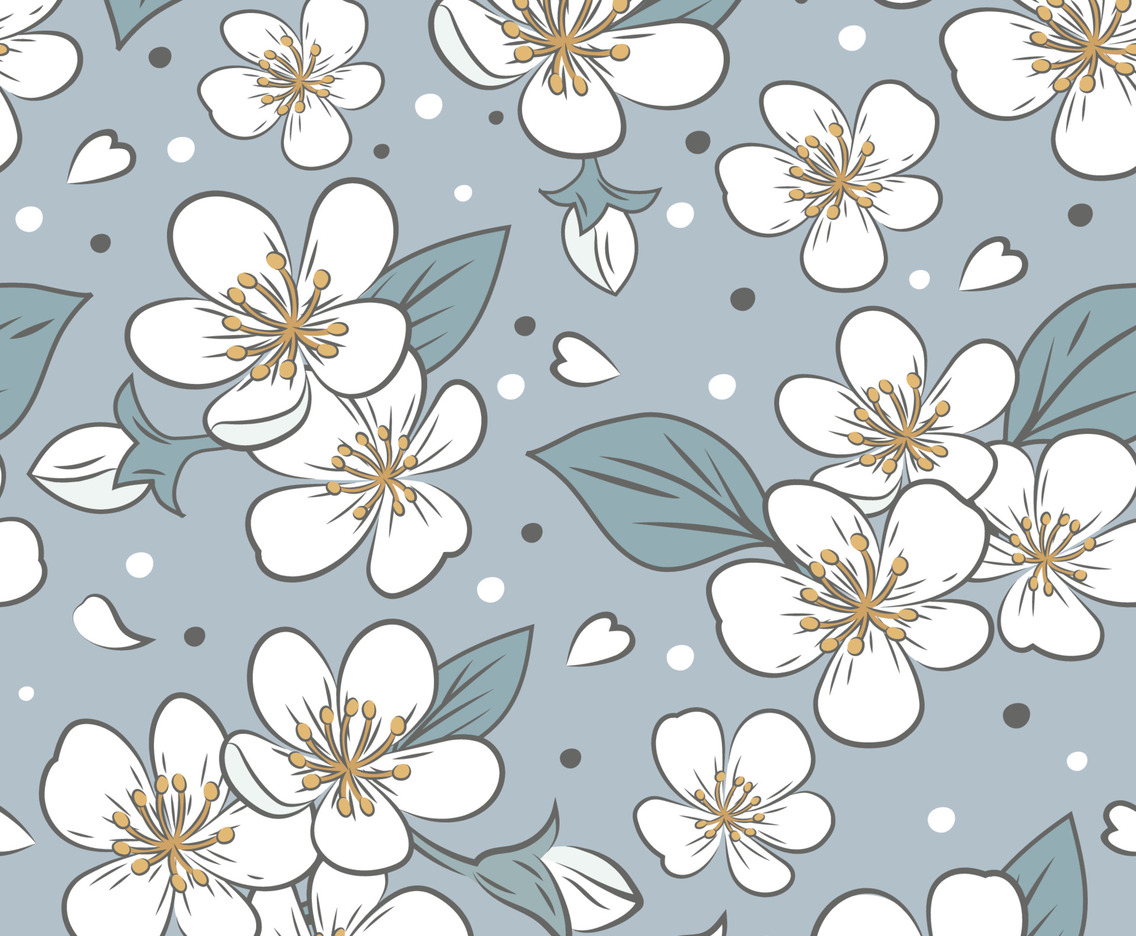Cherry Blossom Seamless Pattern