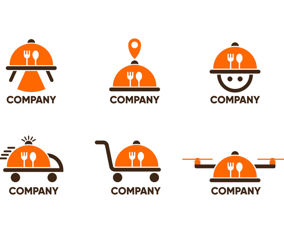 Foods Delivery Logo Collection Set