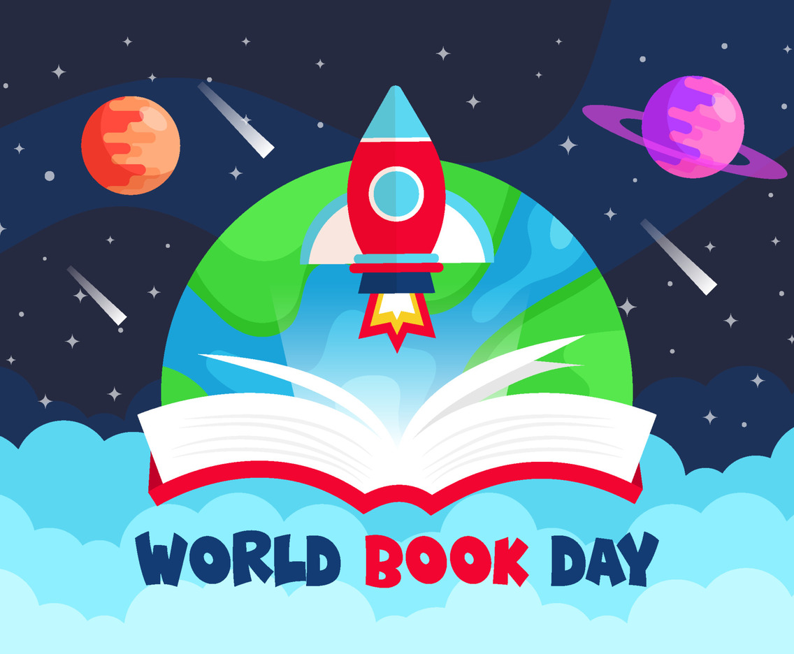 Flat Design World Book Day Concept
