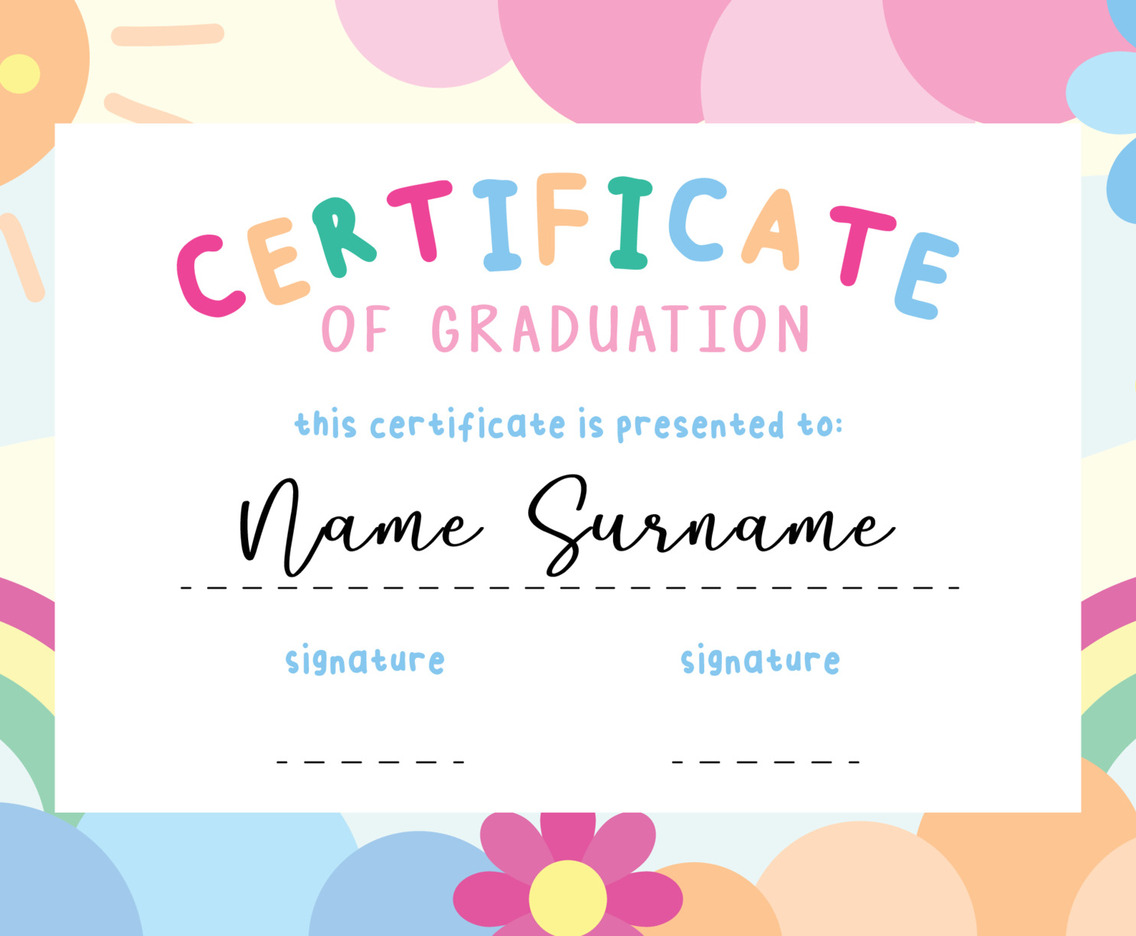 Certificate of Kindergarten
