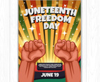 Juneteenth Poster Template with Hand Concept
