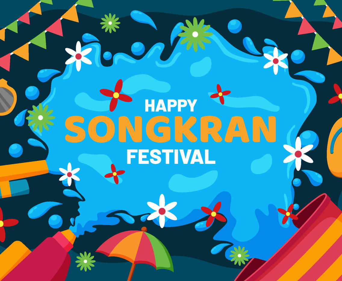 Happy Songkran Festival Background