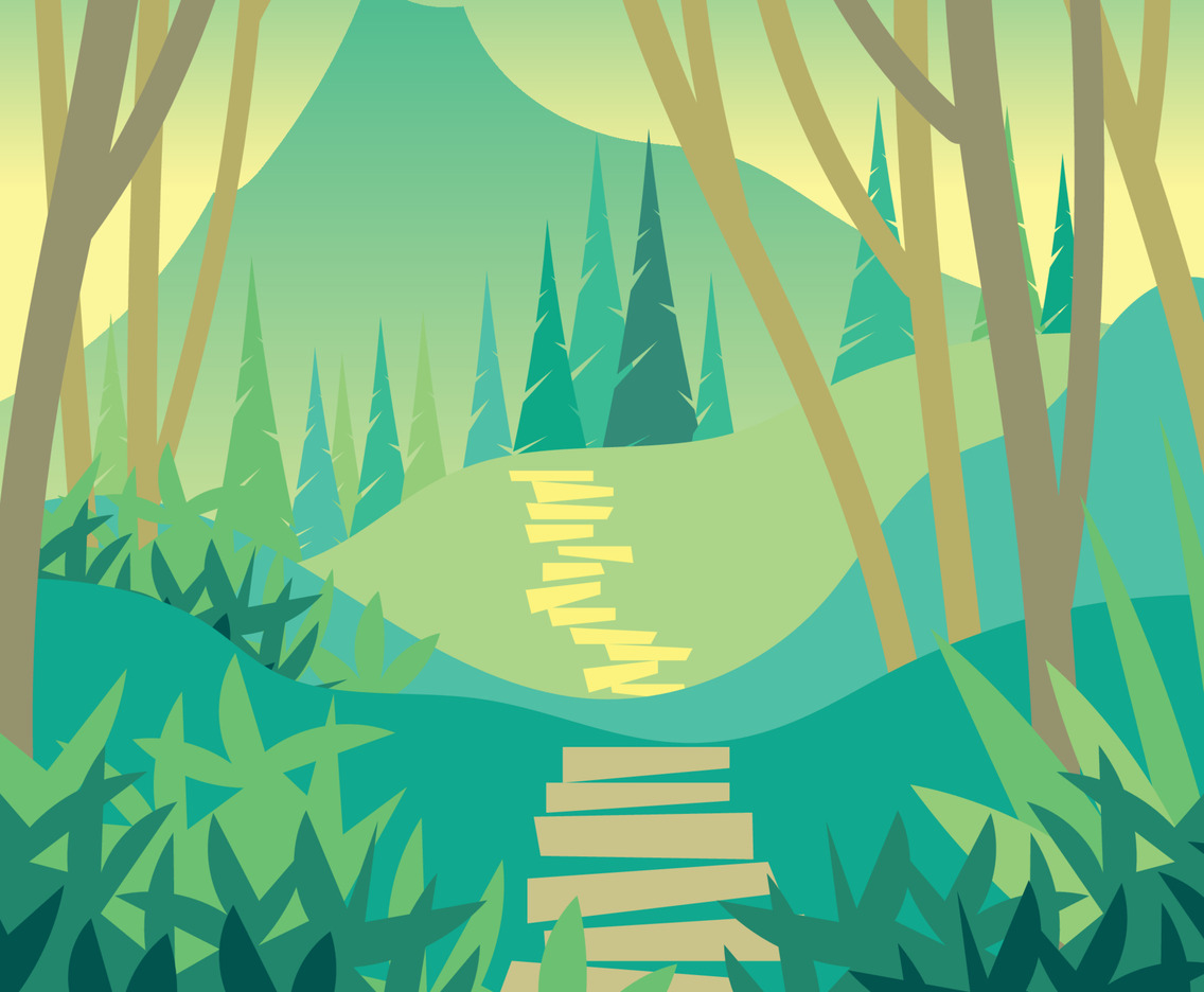 Smooth Summer Forest Scenery