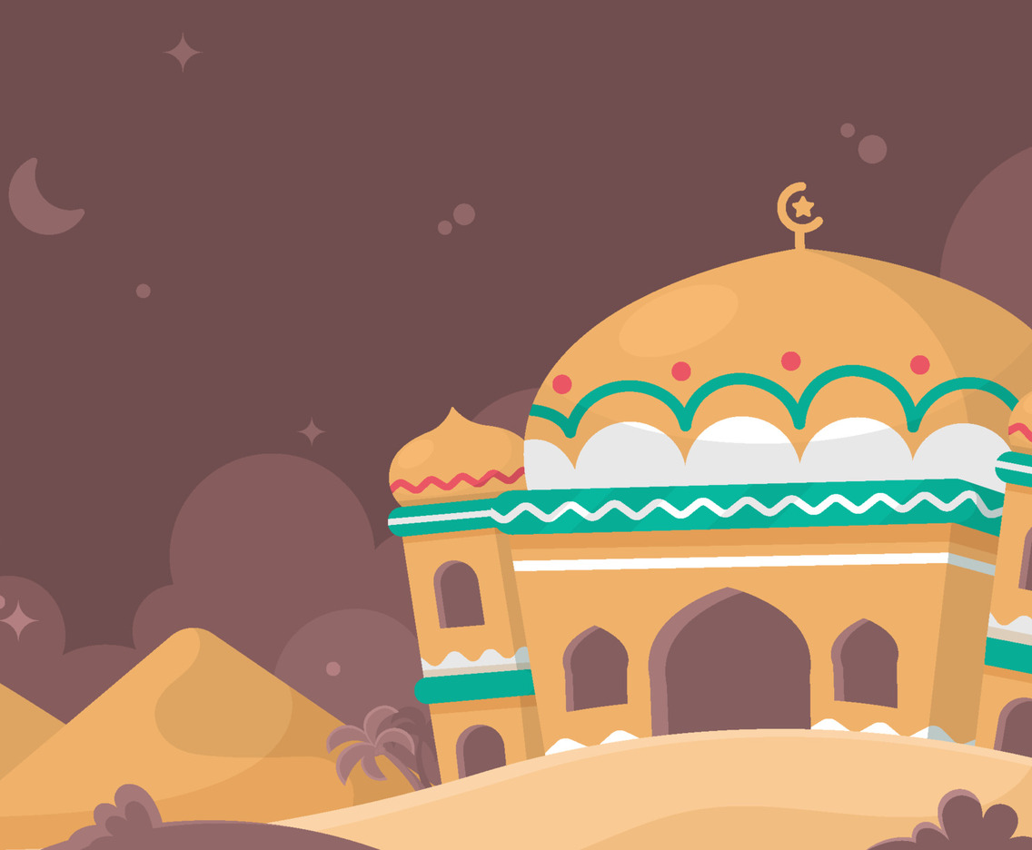 Desert And Mosque Background