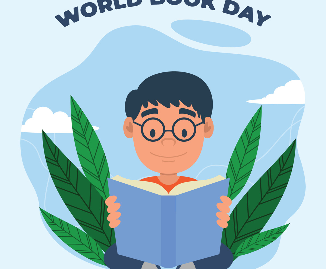 A Boy Reads a Book