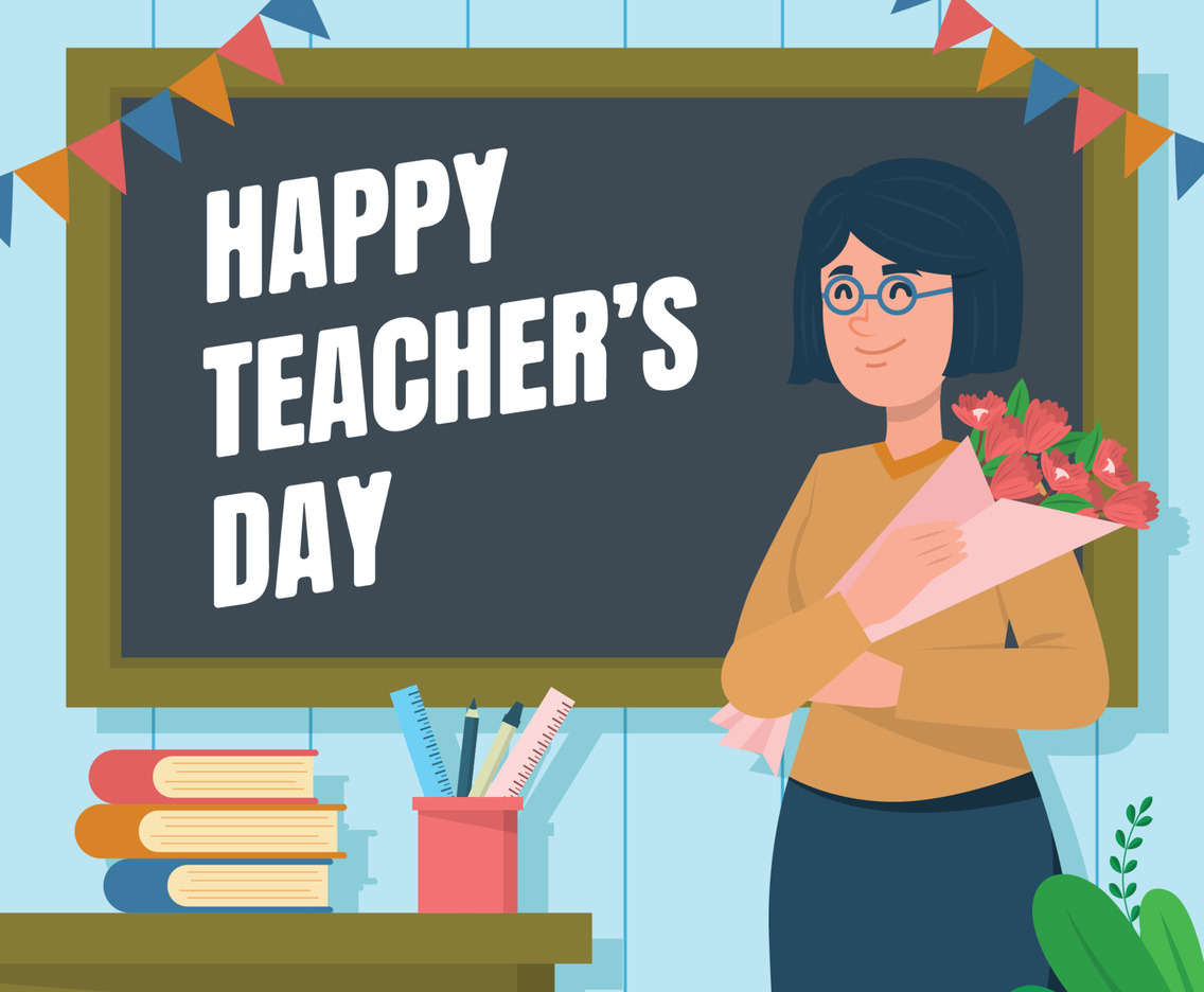 Teacher Holding Flower in the Class