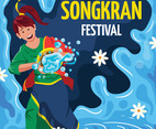 Teenage Girls Celebrating Songkran Festival