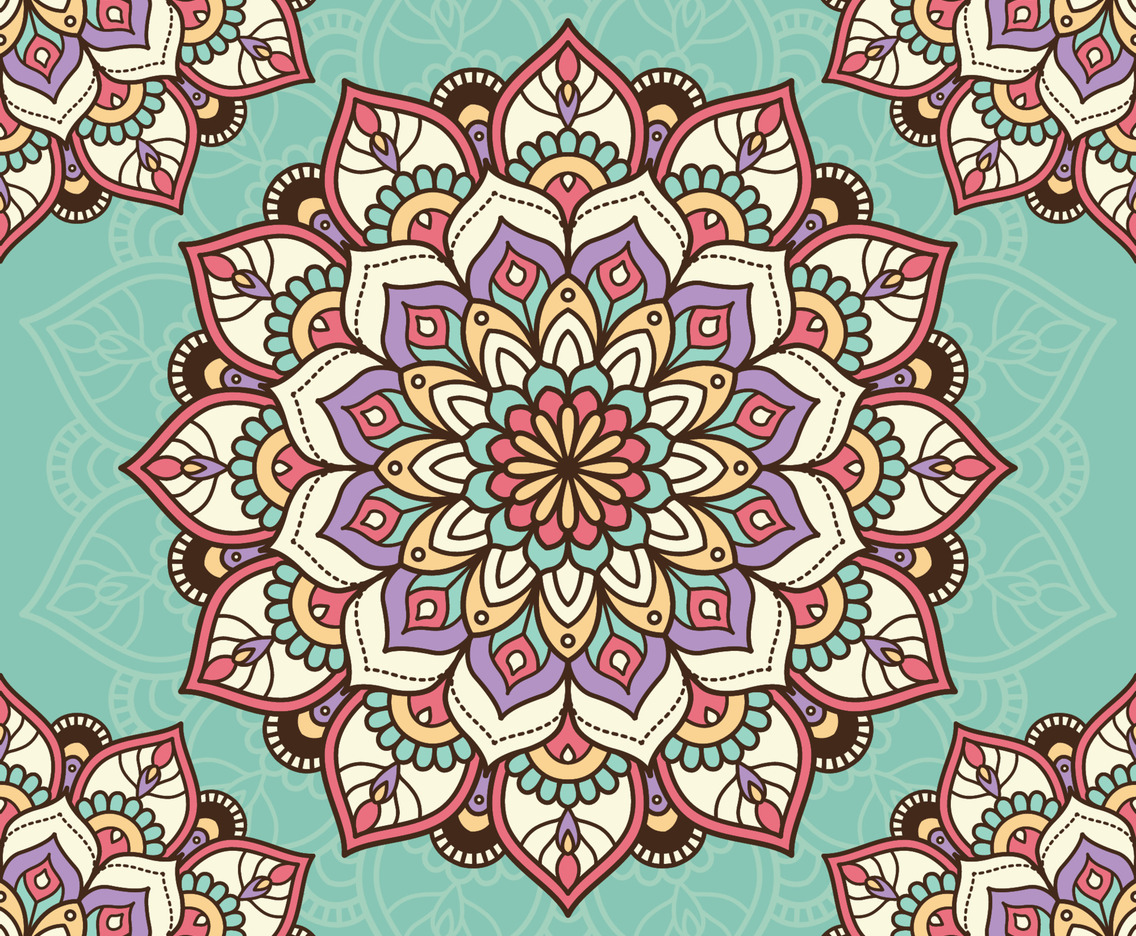 Colorful Seamless Mandala Pattern