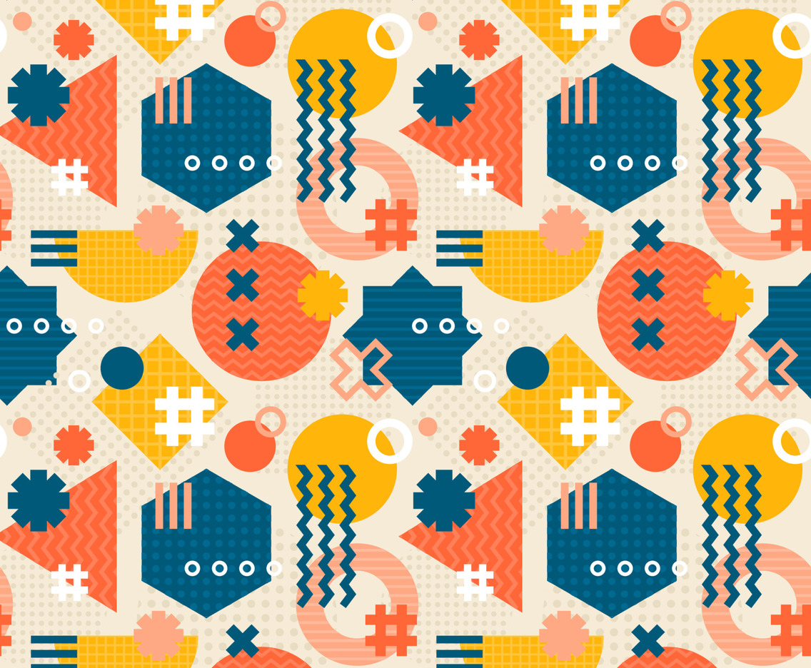 Colorful Abstract Geometric Seamless Pattern Background