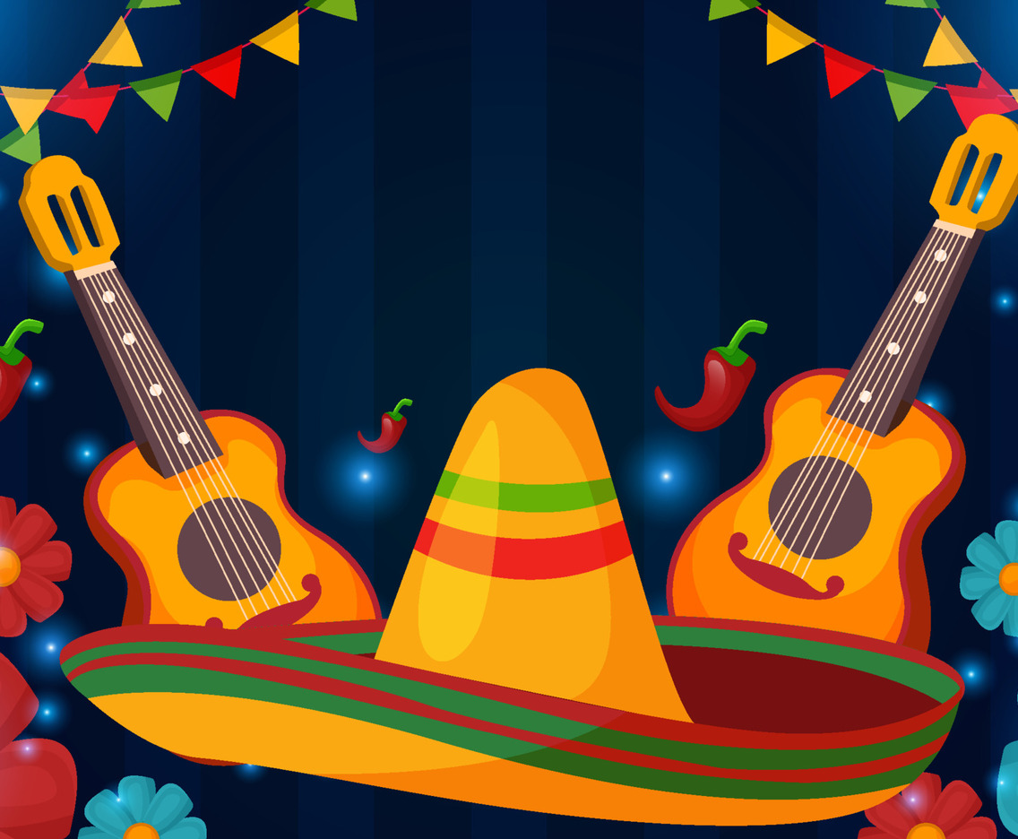 Cinco De Mayo Background with Hat Concept