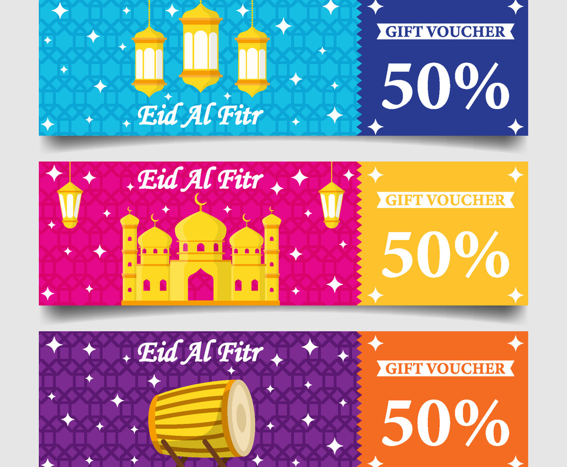 Eid Al Fitr Vouchers Set