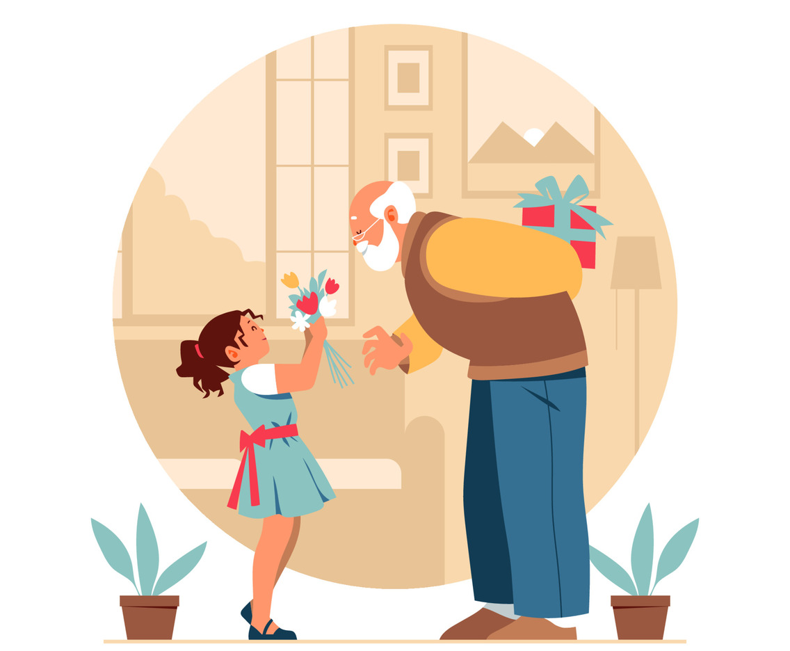 Happy Grandparent Concept