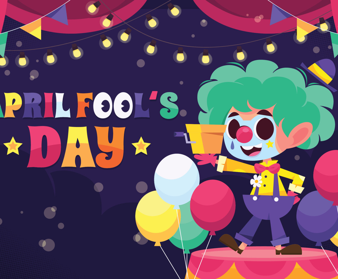 A Clown Performs On April Fool's Day