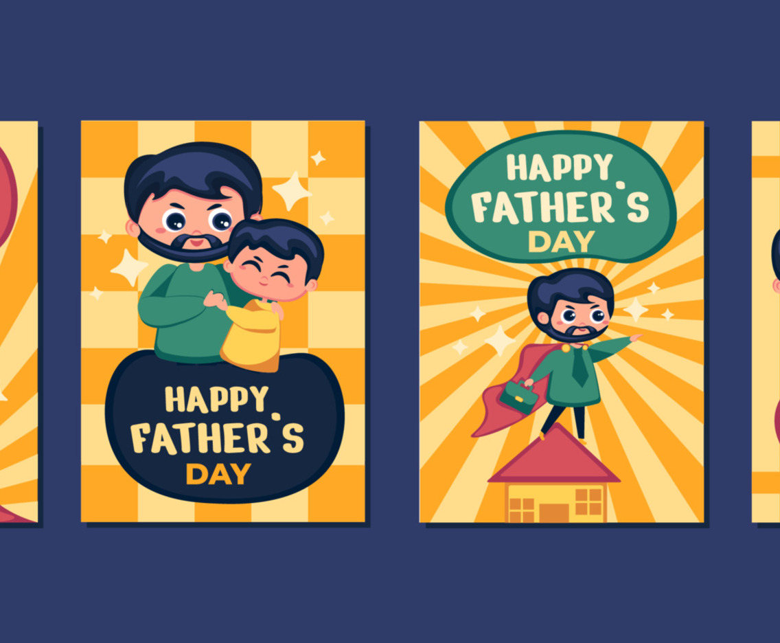 Happy Fathers Day Celebrate Father As A Hero