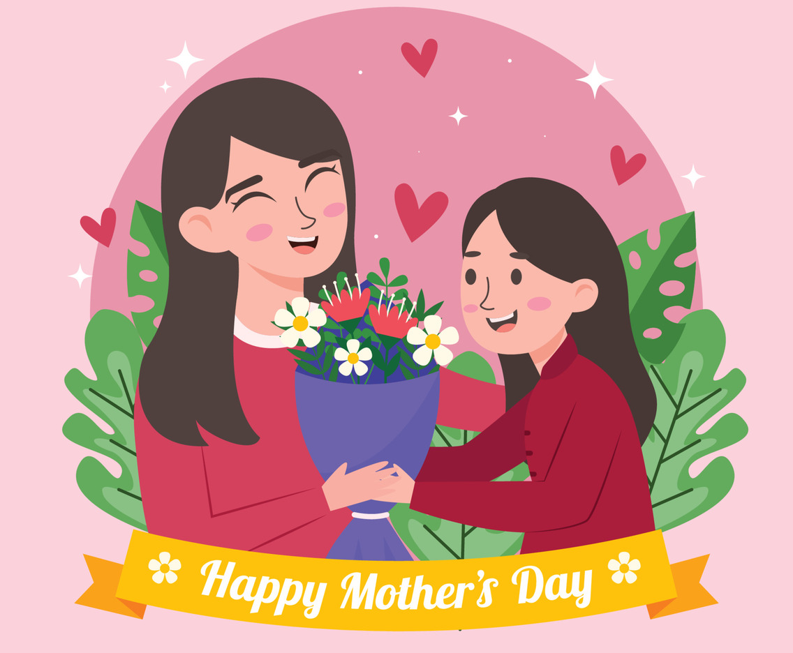 Mother and Daughter Celebrate Mother's Day