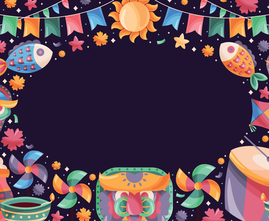 Pohela Boishakh Bengali New Year Doodle Background