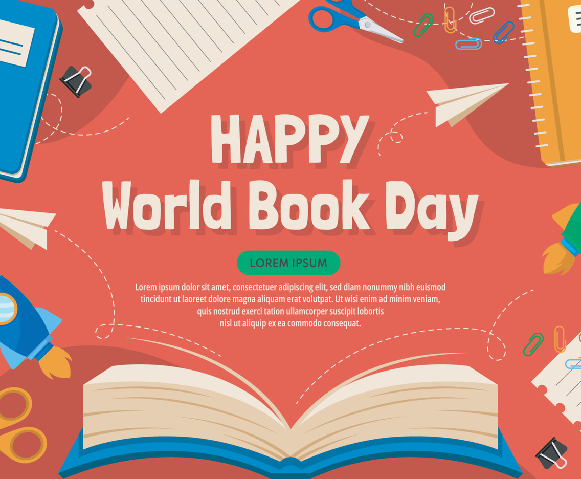 Colorful World Book Day Template