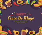 Flat Cinco De Mayo Background