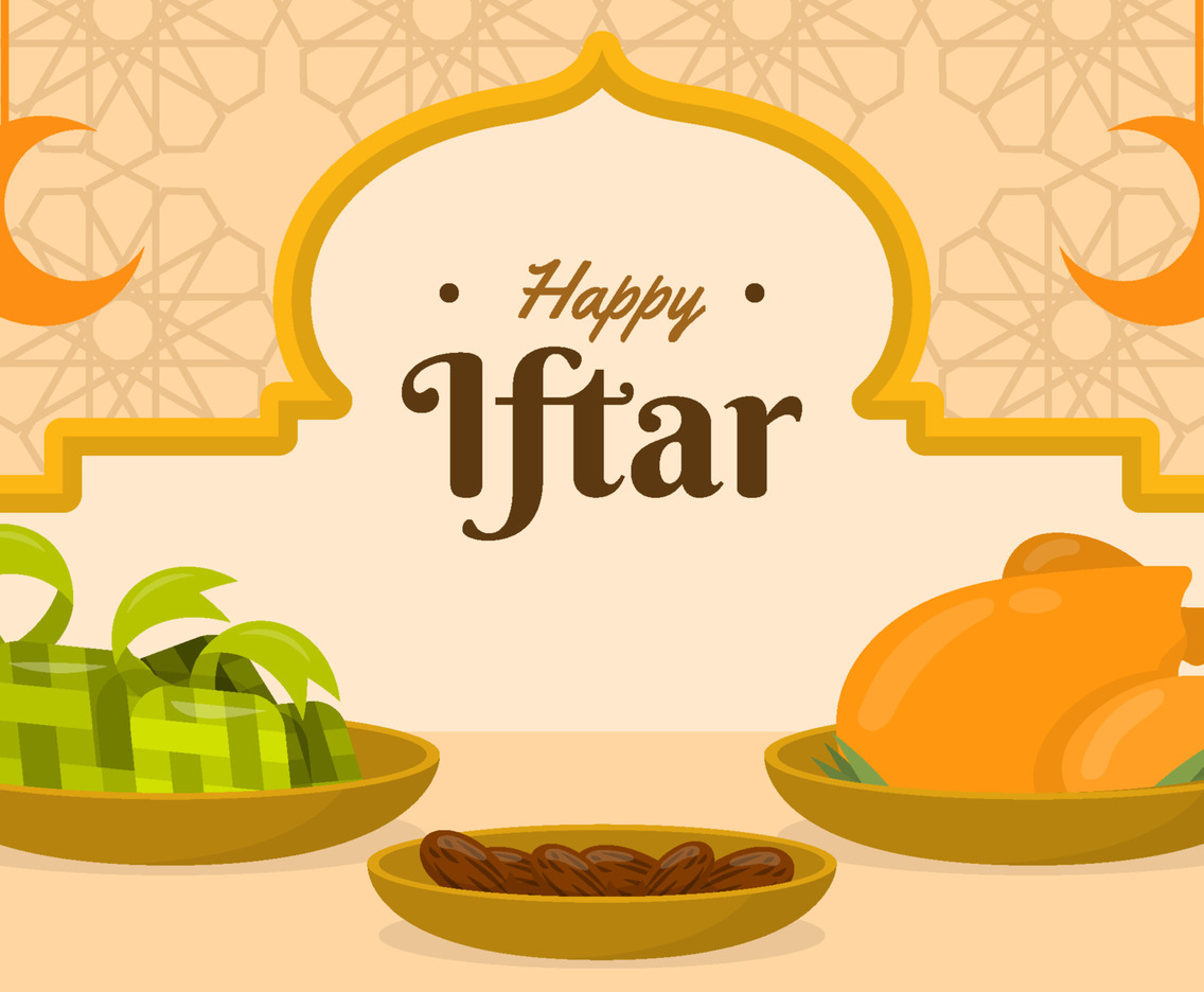 Ramadan Iftar with Ketupat and Kurma Dates