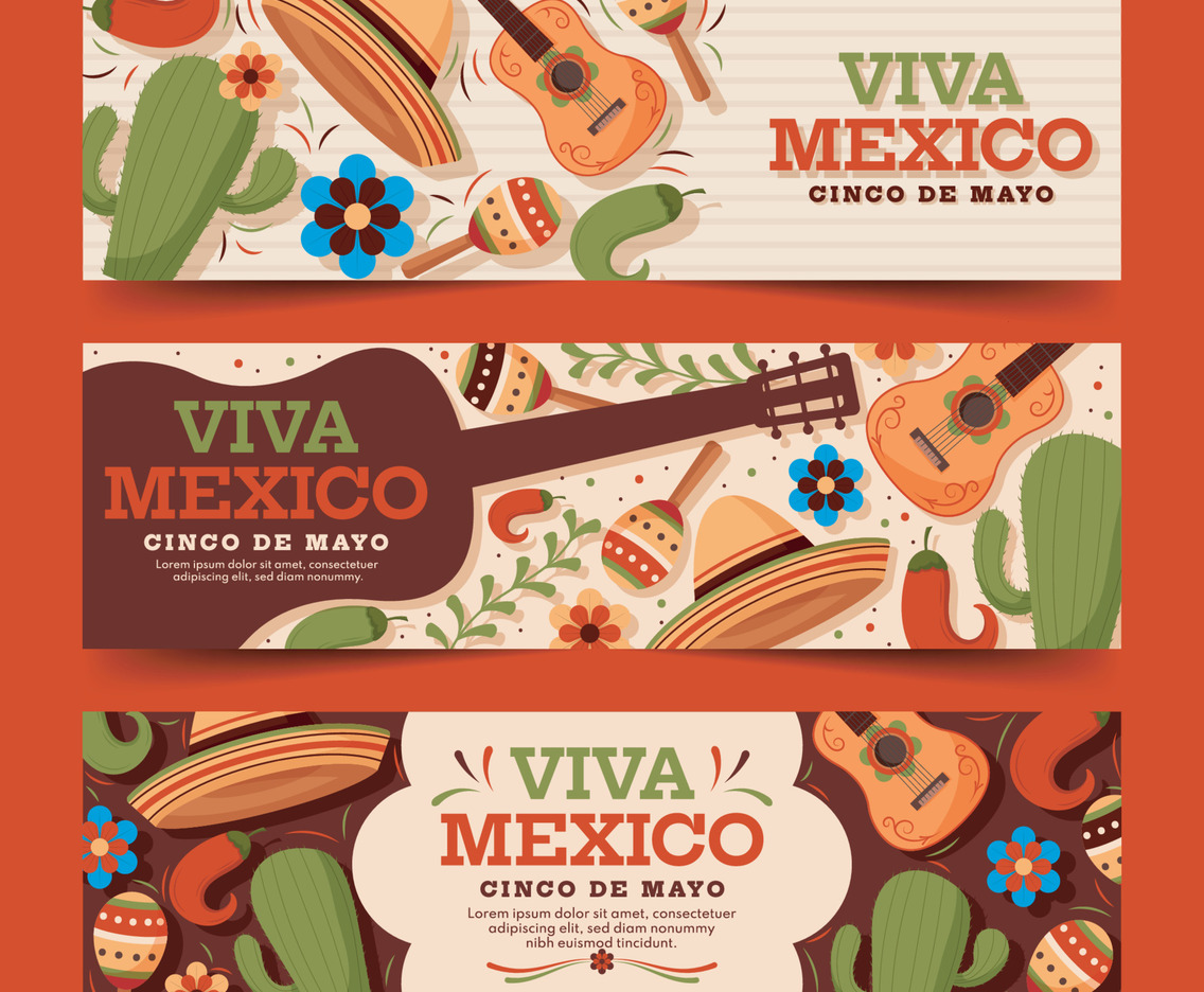 Cinco De Mayo Banners Set