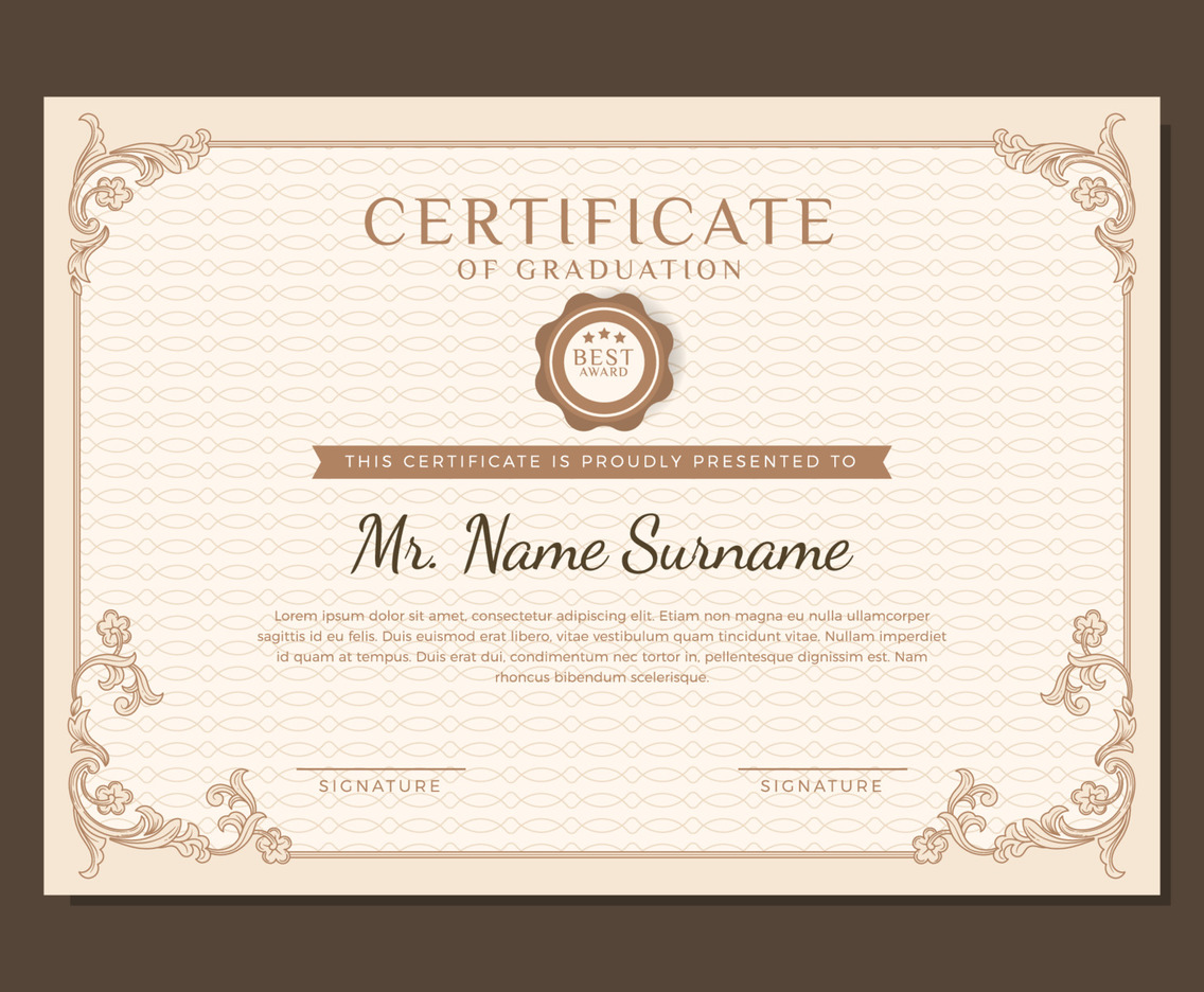 University Certificate Template