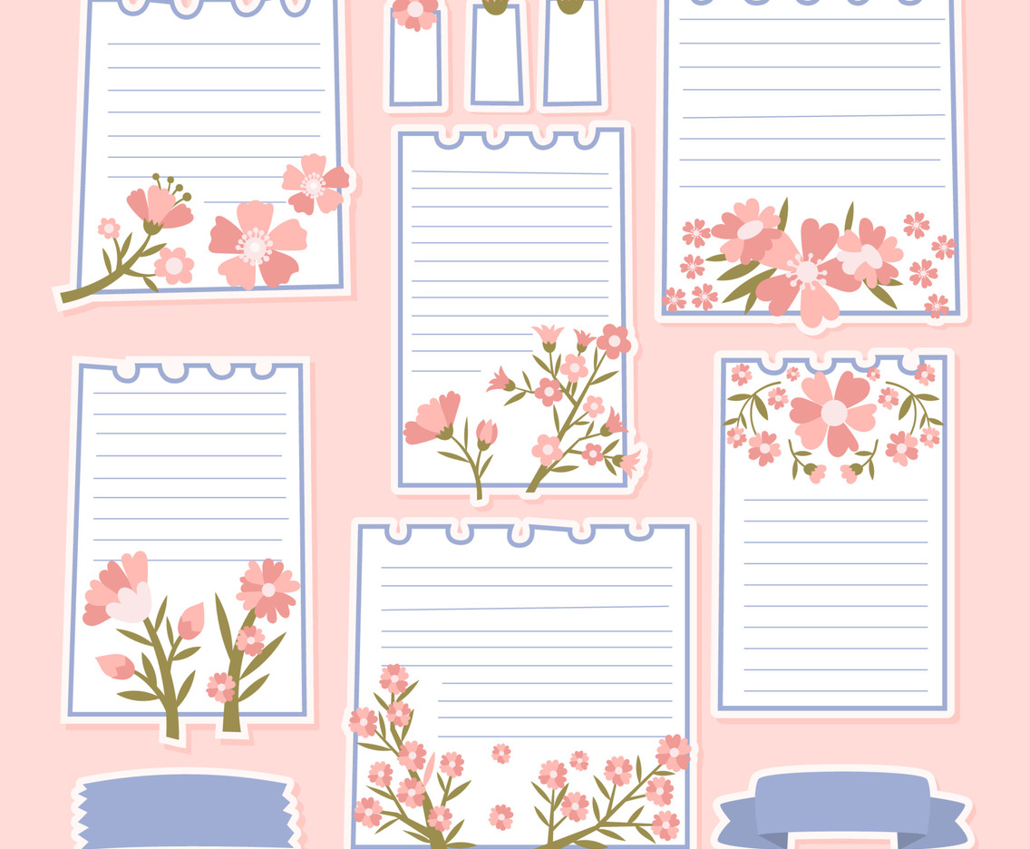 Set of Cherry Blossom Stickers