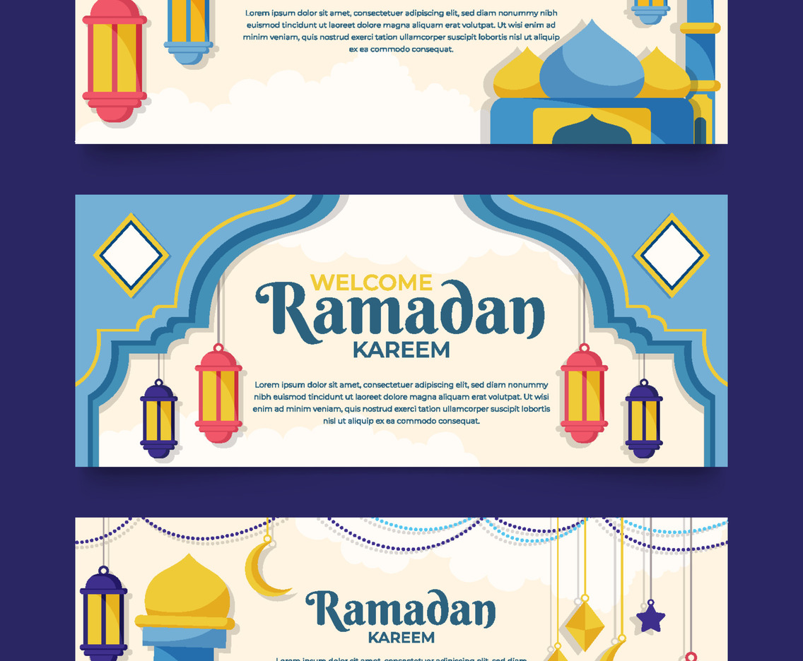 Ramadan Kareem Banner Set