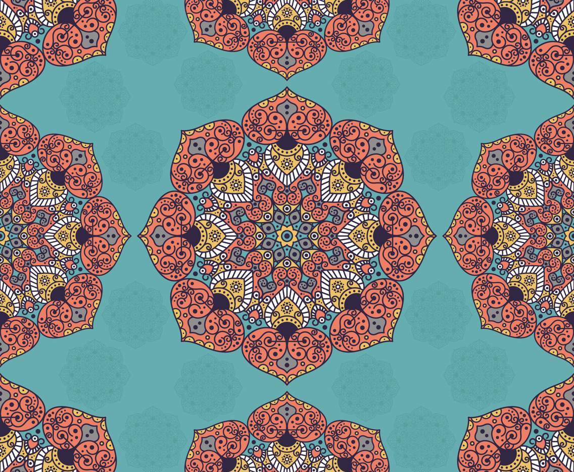 Colorfull Mandala Seamless Pattern