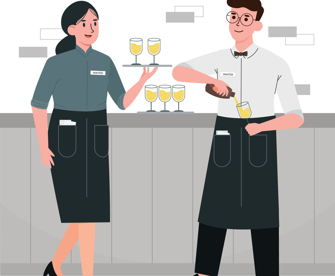 Professional Waiter and Waitress