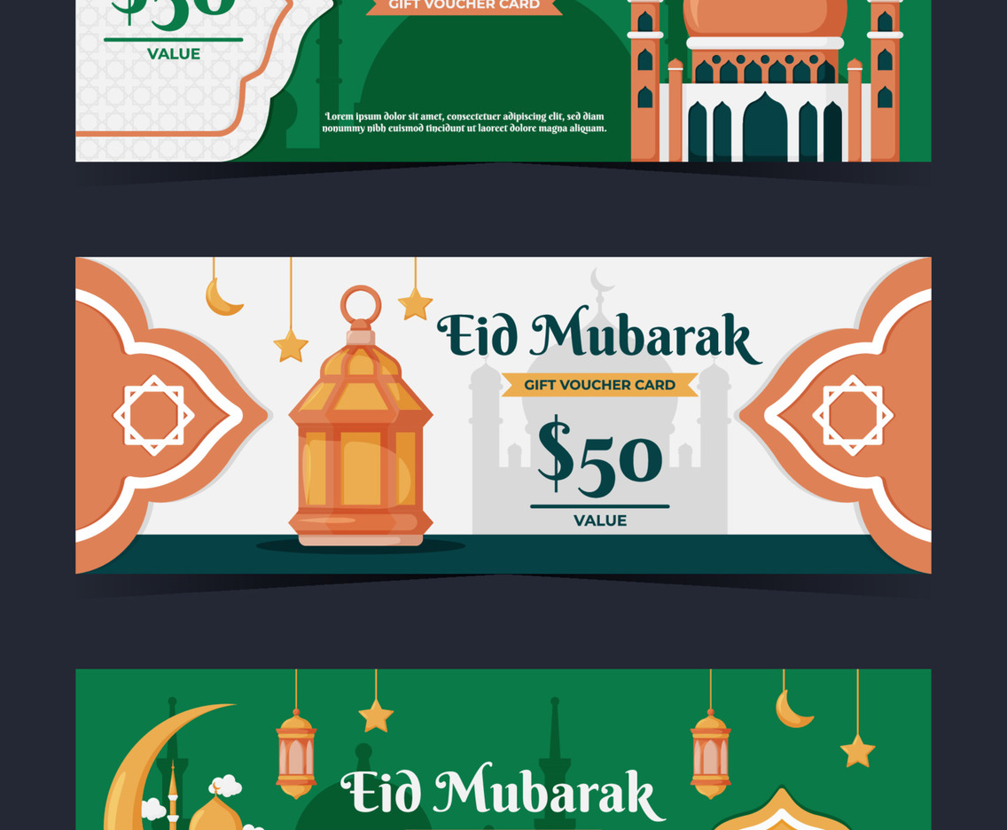 Eid Mubarak Voucher Set