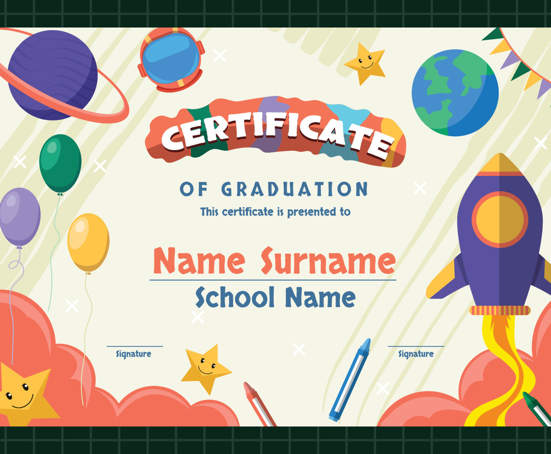 Kindergarten Certificate Template