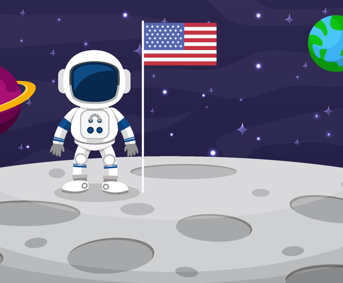 National Moon Day Background