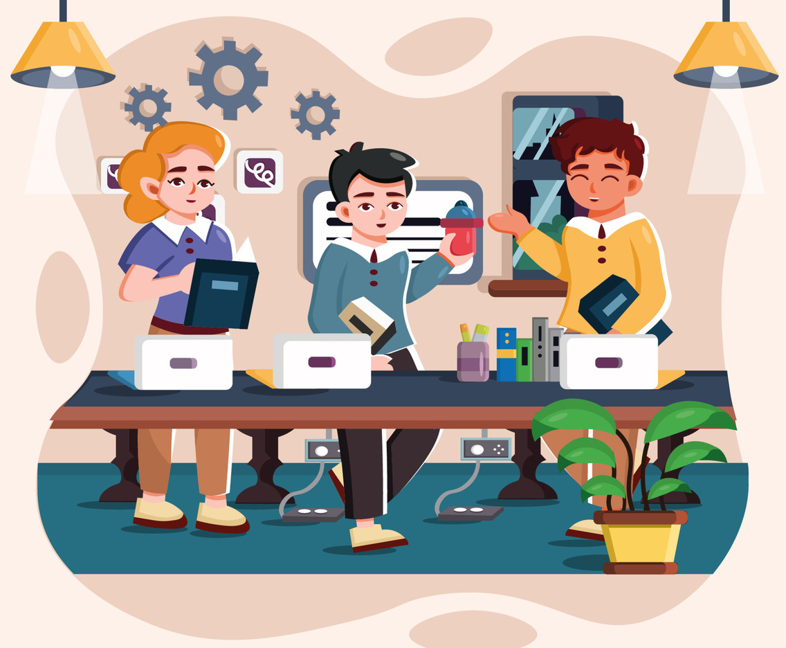 Diverse Company Office Concept