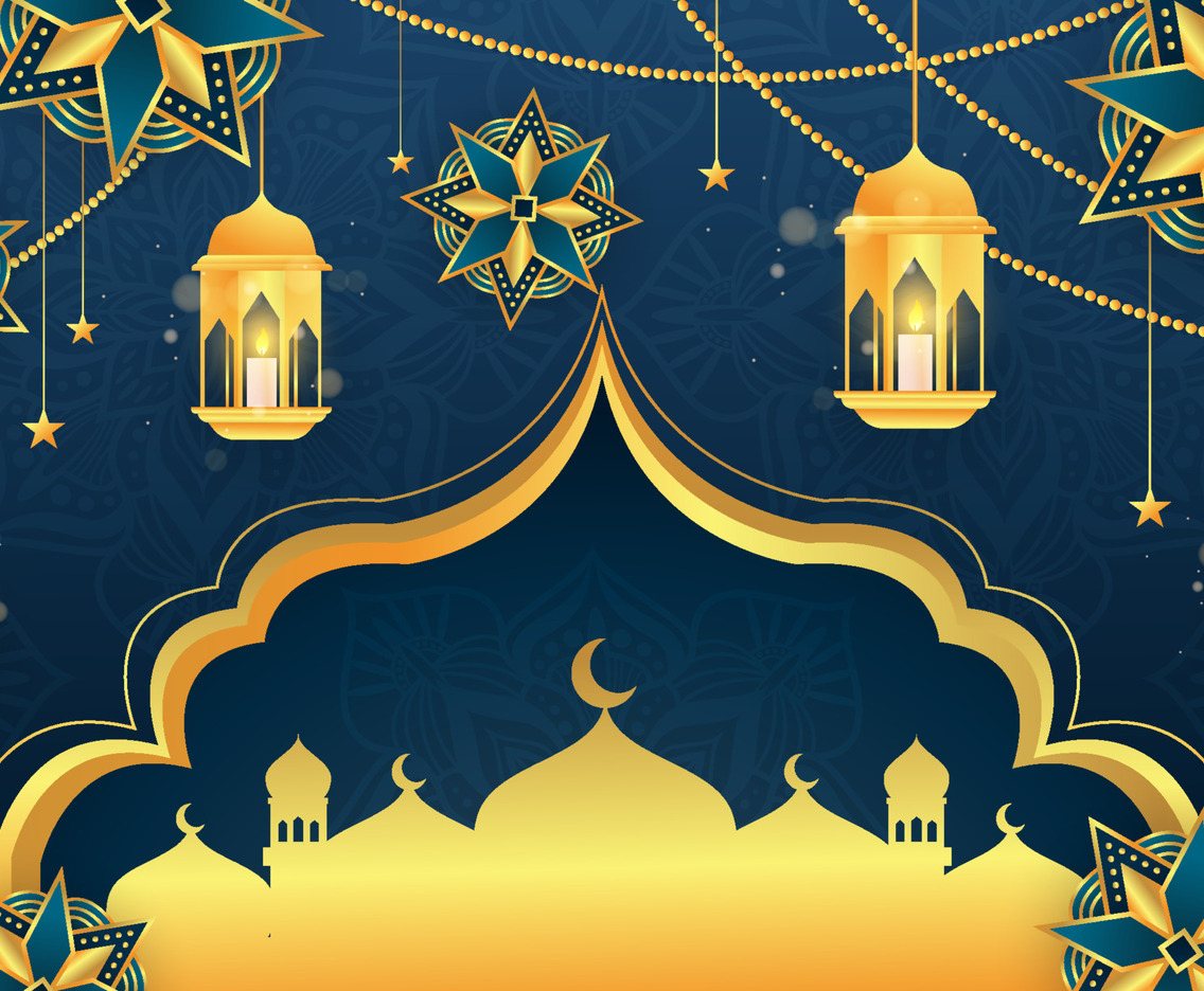 Eid Mubarak Arabesque Background