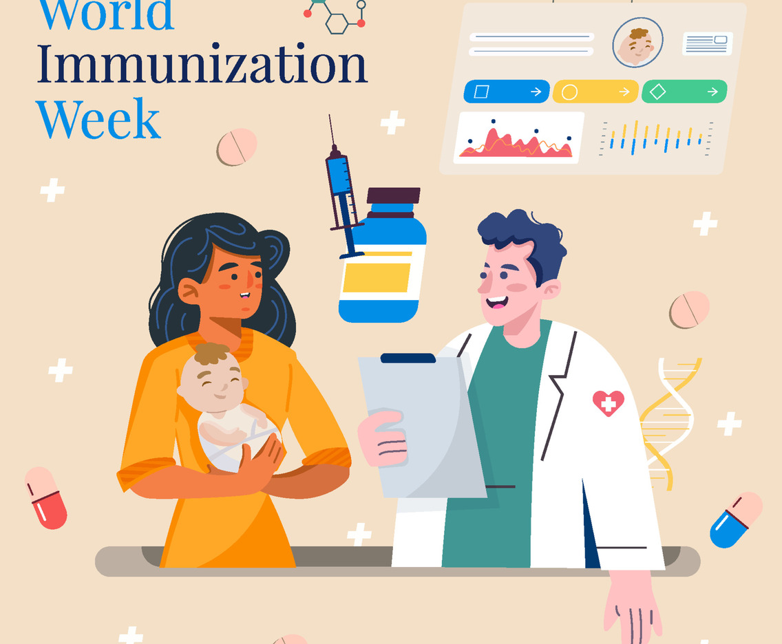 Mother and Baby Meet Doctor for an Immunization