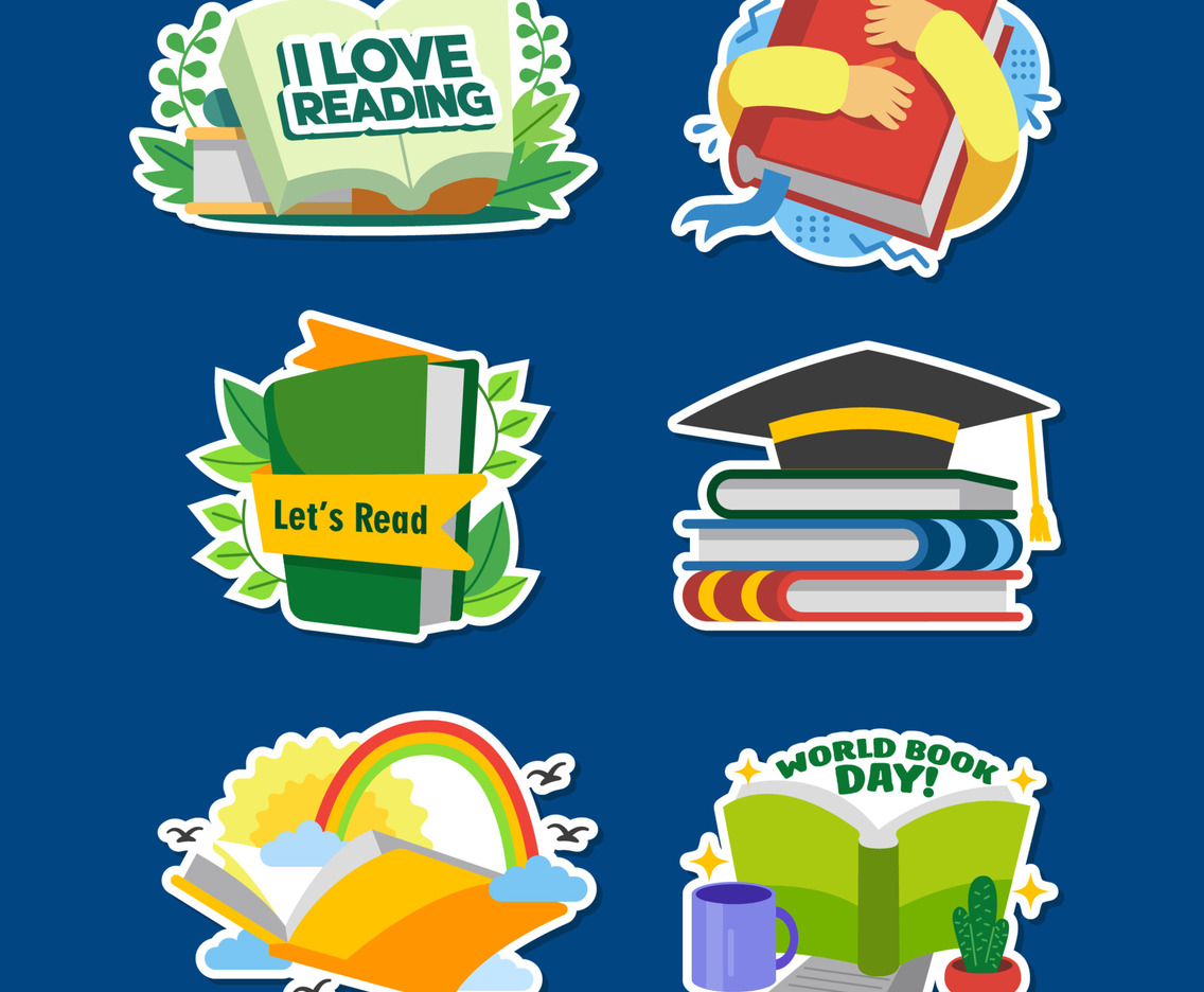 Set of World Book Day Sticker
