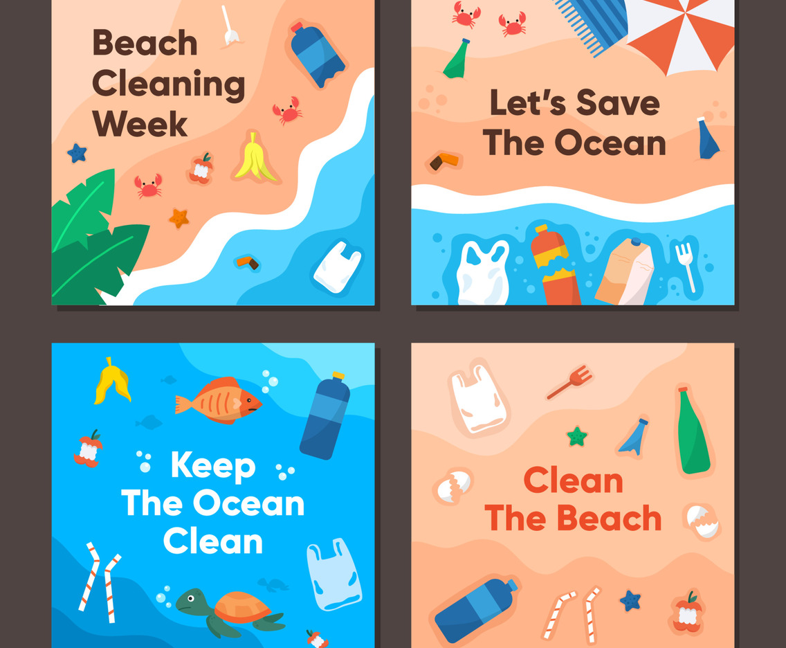 Beach Cleaning Social Media Post